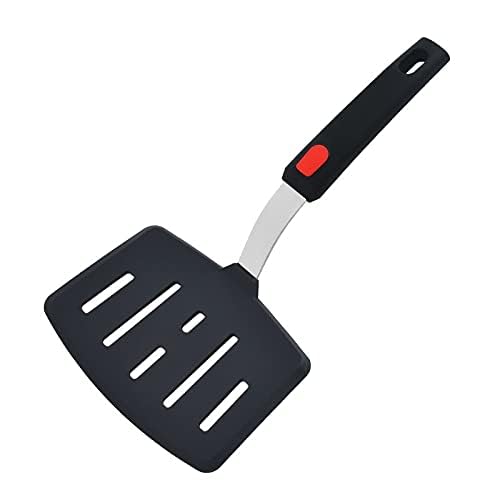 we3 Silicone Spatulas for Nonstick Cookware, 480F Heat Resistant Extra Large and Wide Flexible Spatulas Rubber Turners, Kitchen Cooking Utensils Set for Pancake ((Q) Pack of 1) - Image 2