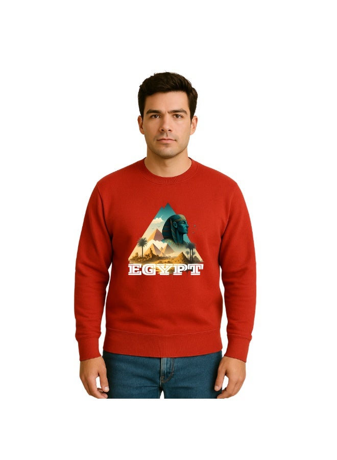 PRINTSHOP4ME Egypt Men’s Sweatshirt–Cotton Full Sleeve Sweatshirt–Comfortable And Stylish–Printed Egypt Design For Casual Wear,Travel And Outdoor Activities  - Image 1