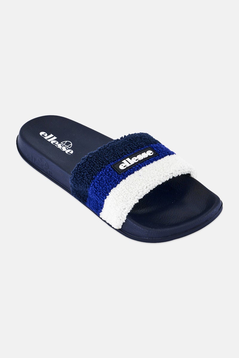 Ellesse Men Triply Brand Logo Slip On Slides, Navy - Image 1