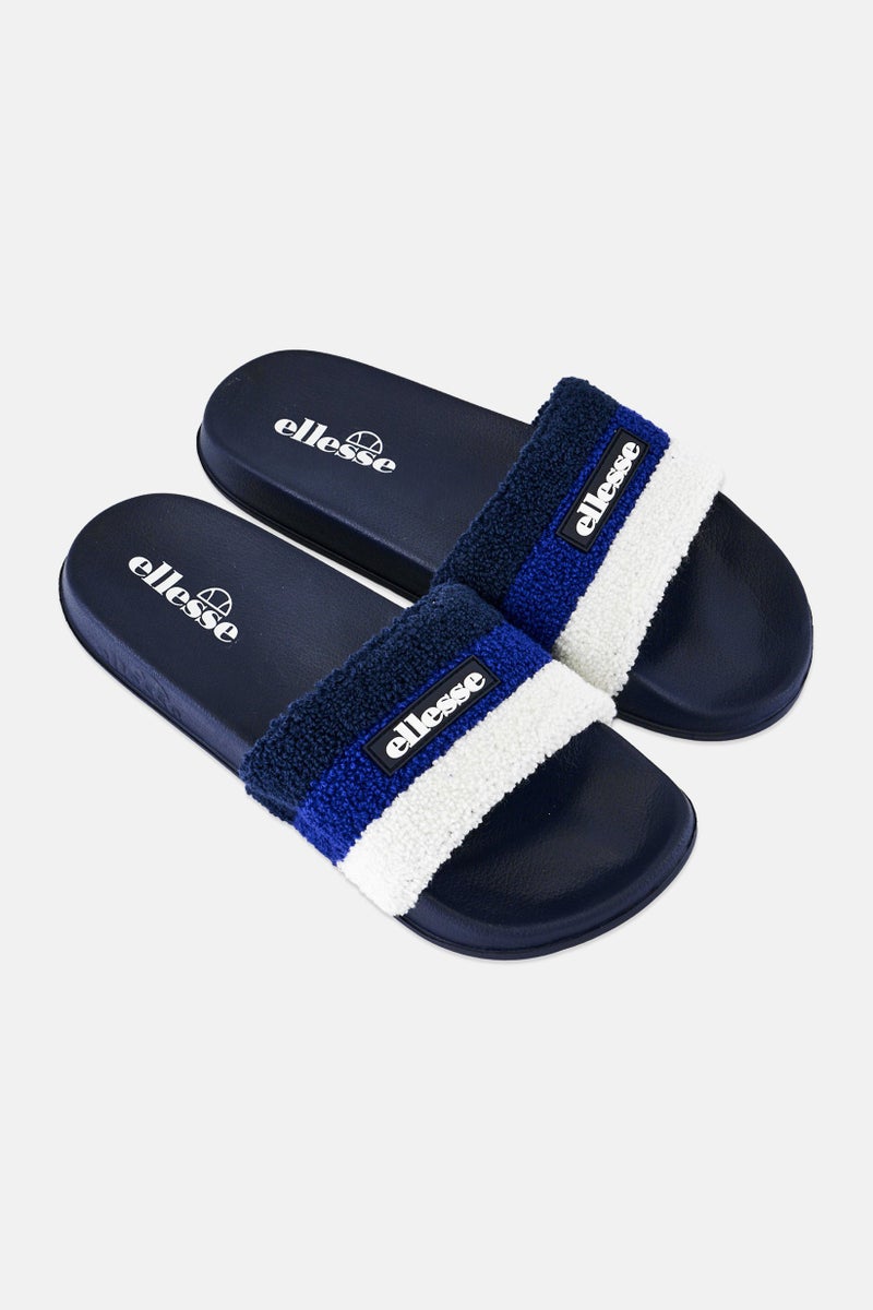 Ellesse Men Triply Brand Logo Slip On Slides, Navy - Image 2