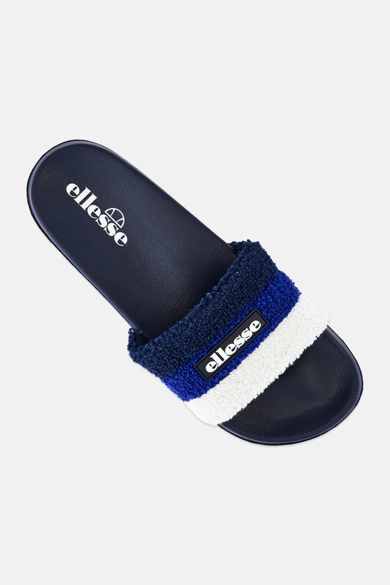 Ellesse Men Triply Brand Logo Slip On Slides, Navy - Image 4