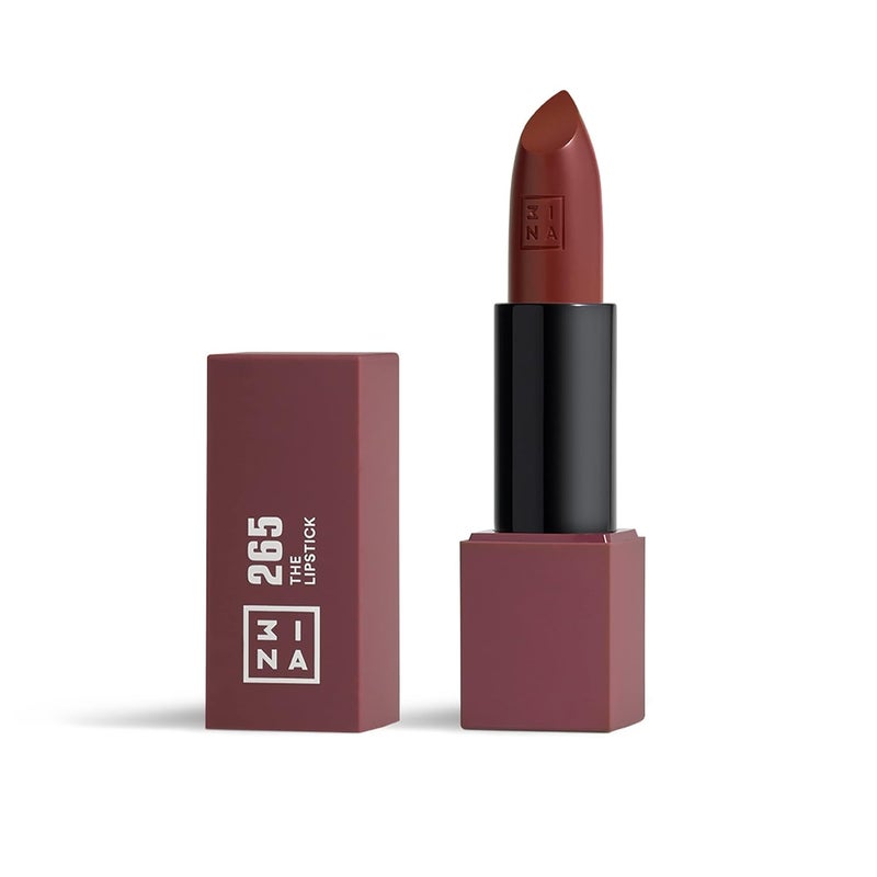 3INA 3INA MAKEUP - Vegan & Cruelty Free - The Lipstick 265 - Brown - 5h Lasting - Highly Pigmented Matte - Vanilla Scented - Magnetic Cap