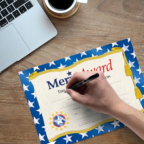 Hayes Merit Award Certificates, Achievement Recognition for Students, Employees & Teams, Customizable Awards, Full-Color Glossy Finish, 8.5" x 11" - 30 Pack - Image 4