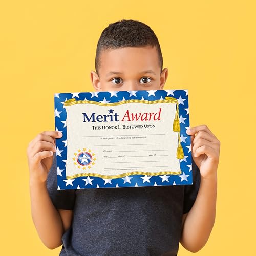 Hayes Merit Award Certificates, Achievement Recognition for Students, Employees & Teams, Customizable Awards, Full-Color Glossy Finish, 8.5" x 11" - 30 Pack - Image 3
