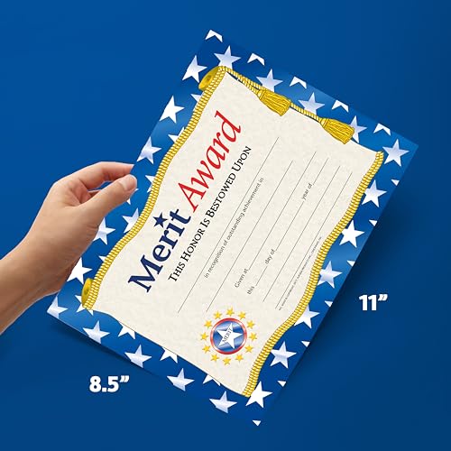 Hayes Merit Award Certificates, Achievement Recognition for Students, Employees & Teams, Customizable Awards, Full-Color Glossy Finish, 8.5" x 11" - 30 Pack - Image 5
