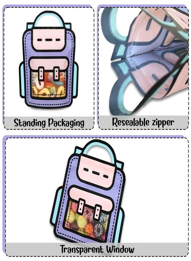 SKY FLEXI PACK – 16 Pcs, Small School Bag Themed Candy & Cookie Bags (18cm x 21cm, Purple) – Perfect Goody Bags for Kids, Ideal for Return Gifts for Birthday and Party Favors - Image 4