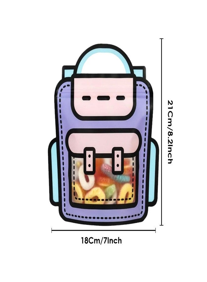 SKY FLEXI PACK – 16 Pcs, Small School Bag Themed Candy & Cookie Bags (18cm x 21cm, Purple) – Perfect Goody Bags for Kids, Ideal for Return Gifts for Birthday and Party Favors - Image 2