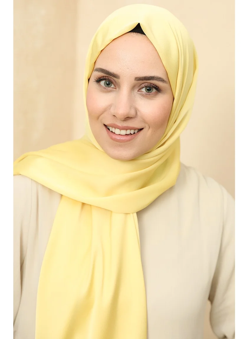 Sefa Merve Nursema Sandy Silk Shawl 81001-13 Light Yellow