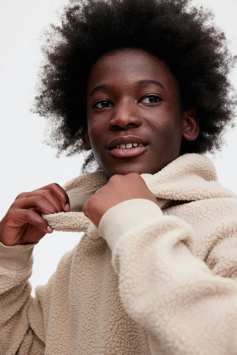 H&M Loose-fit teddy hoodie