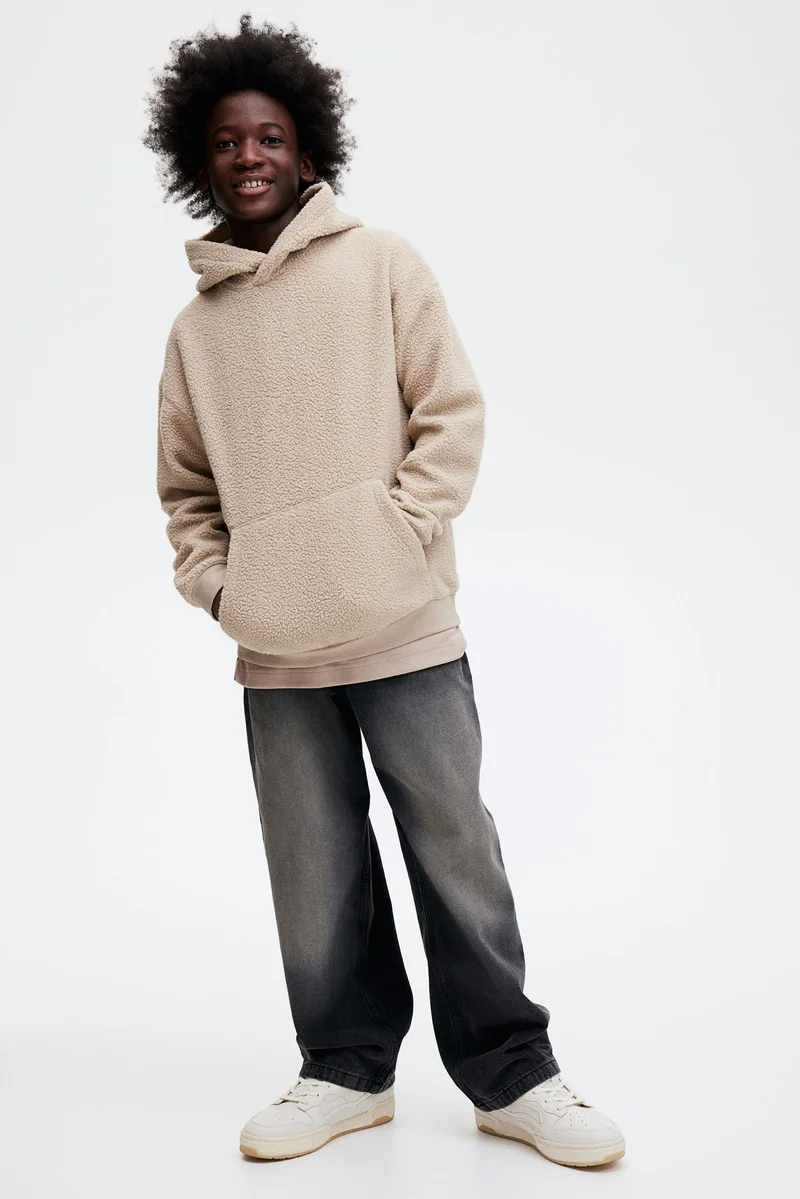 H&M Loose-fit teddy hoodie