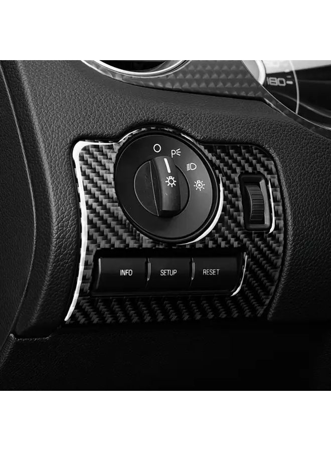 For Ford Mustang 2009 2014 A 1 34 Carbon Fiber Headlight Switch Trim Premium Finish Easy Installation Enhanced Comfort And Style Durable Car Accessory - Image 4