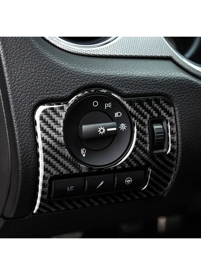 For Ford Mustang 2009 2014 A 1 34 Carbon Fiber Headlight Switch Trim Premium Finish Easy Installation Enhanced Comfort And Style Durable Car Accessory - Image 3