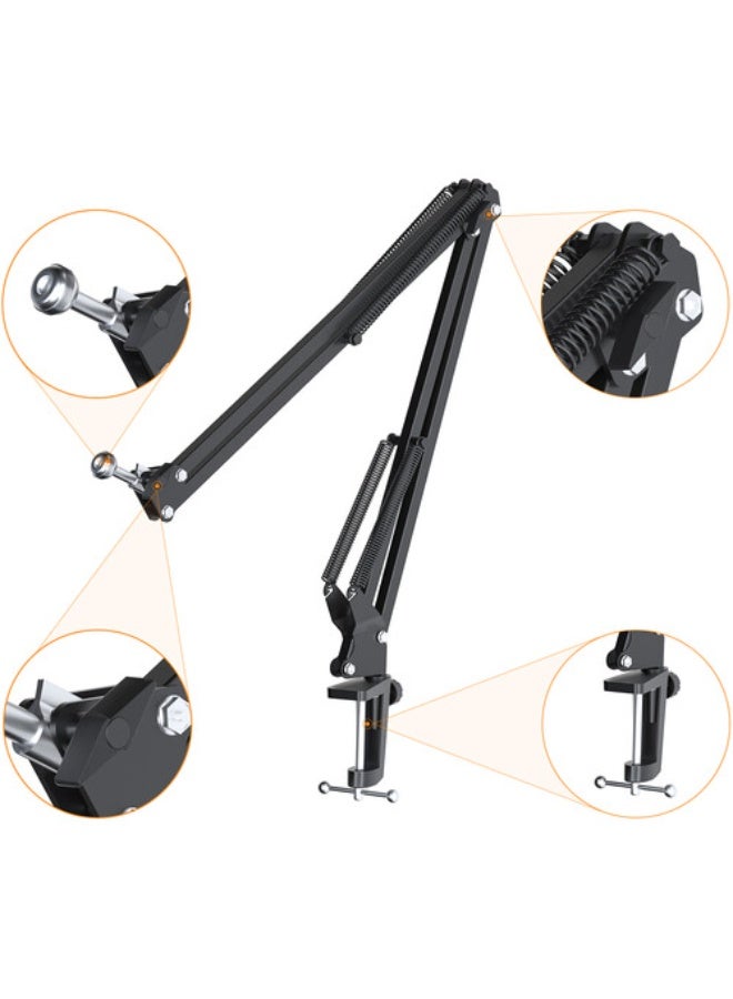 Comica Audio EJoy Uni Pro A RGB Cardioid Condenser Wireless/USB-C Microphone with Boom Arm (Black) - Image 4