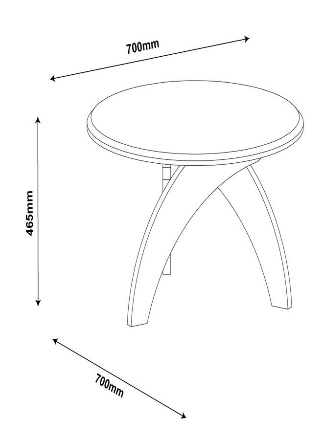 Pilati Coffee Table for Off white/Pine 70x70x46.5cm  - Image 3