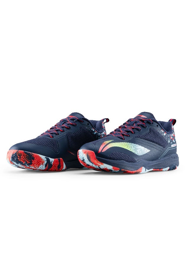 Li-Ning Lining Hypersonic IV Badminton Shoes Unisex-adult Non Marking Lightweight & Durable (Navy/Red/Lime/Blue EUR- 40) 6937461102568 - Image 4