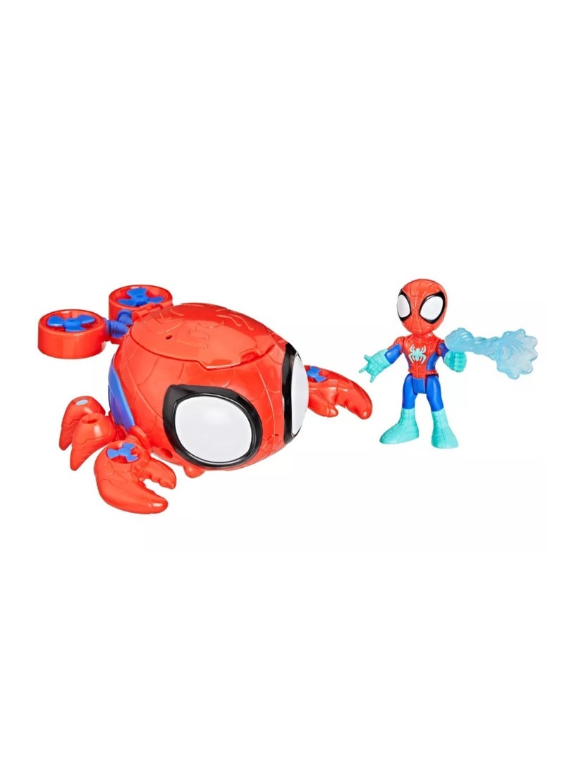 Hasbro Marvel هاسبرو سبايدي وأصدقاؤه المذهلون شبكة المياه سرطان البحر - Image 2