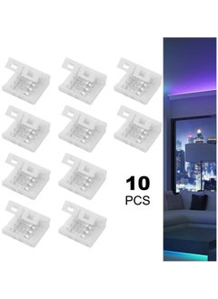 SOLDOUT 10 PCS Solderless Snap Down 4PIN Conductor LED Strip Connector for 4 PIN 10mm Wide Quick Splitter Connection (Pack of 10)  - Image 3