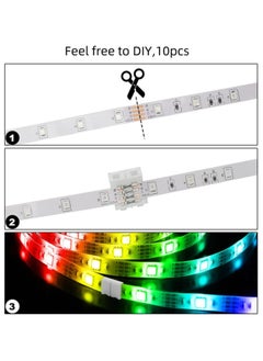 SOLDOUT 10 PCS Solderless Snap Down 4PIN Conductor LED Strip Connector for 4 PIN 10mm Wide Quick Splitter Connection (Pack of 10)  - Image 4