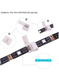 SOLDOUT 10 PCS Solderless Snap Down 4PIN Conductor LED Strip Connector for 4 PIN 10mm Wide Quick Splitter Connection (Pack of 10)  - Image 5