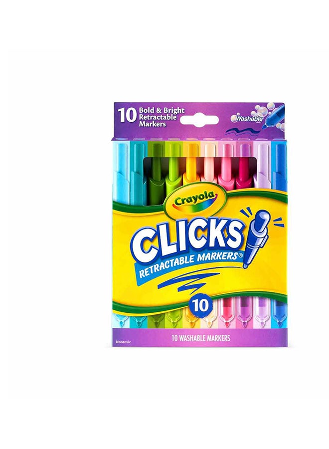 Crayola 10 قطعة من أقلام التحديد القابلة للغسل القابلة للسحب، جريئة ومشرقة - Image 1