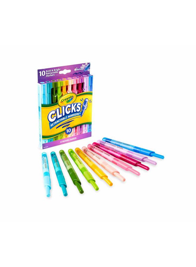 Crayola 10 قطعة من أقلام التحديد القابلة للغسل القابلة للسحب، جريئة ومشرقة - Image 4