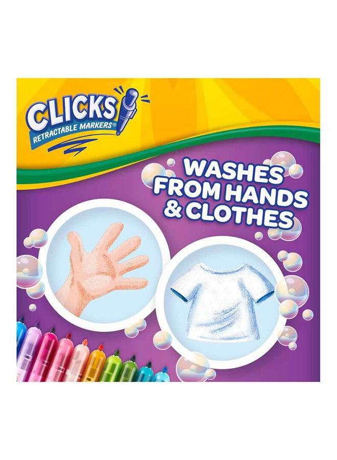 Crayola 10 قطعة من أقلام التحديد القابلة للغسل القابلة للسحب، جريئة ومشرقة - Image 3
