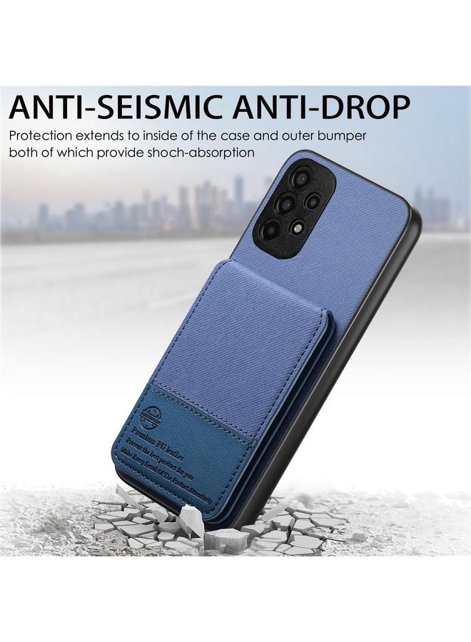S-TOP Case For Samsung Galaxy S21 Ultra 5G Twill Fabric Leather Vertical Flip RFID Card Bag Phone Case - Image 4