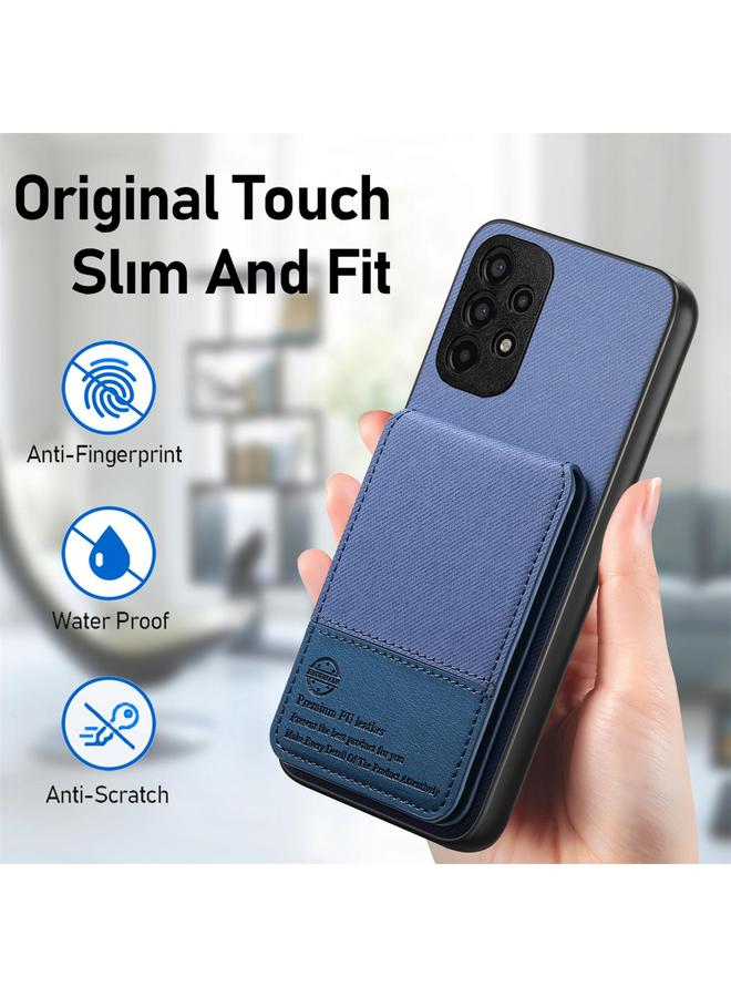 S-TOP Case For Samsung Galaxy S21 Ultra 5G Twill Fabric Leather Vertical Flip RFID Card Bag Phone Case - Image 5