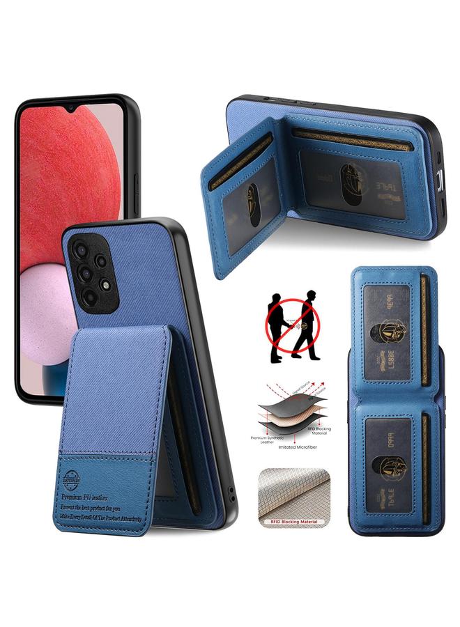 S-TOP Case For Samsung Galaxy S21 Ultra 5G Twill Fabric Leather Vertical Flip RFID Card Bag Phone Case - Image 1