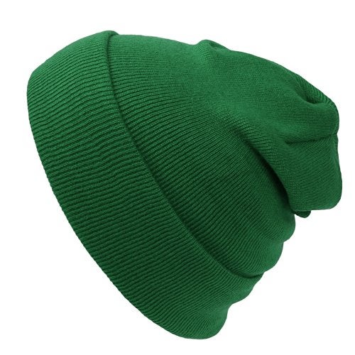 Cap911 Unisex Plain 12 inch Long Beanie - Many Colors Kelly Green - Image 5