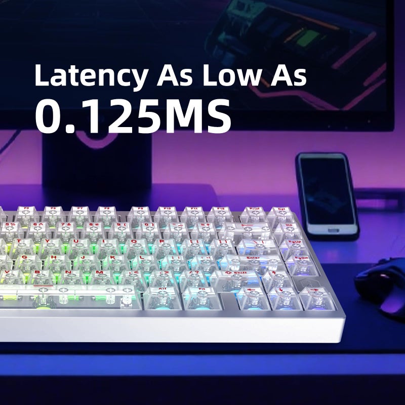 IROK MG75MAX 81 Keys Wired Magnetic Switch Keyboard, 256KHZ Single Key Scan Rate, PCB Nano-Coating Waterproof, Hall Effect, 8KHZ/ARGB/CNC Aluminum Gaming Keyboard(Silver) - Image 5