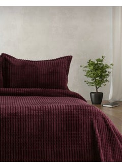 MERINOS Modern Line 3 Piece Blanket Set Cherry Color  - Image 2