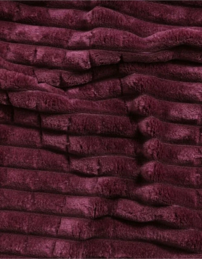 MERINOS Modern Line 3 Piece Blanket Set Cherry Color