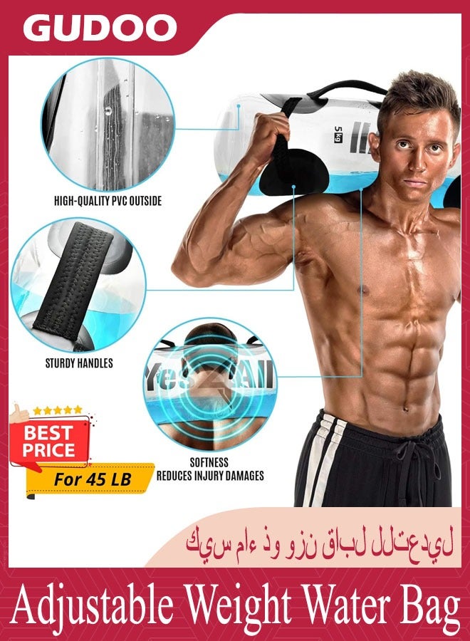 GUDOO Large Aqua Bags for Workout 45-80lbs Ultimate Core Water Weights Aqua Bag Portable Stability Fitness Perfect Agility Durability for Indoors and Outdoors - Image 3