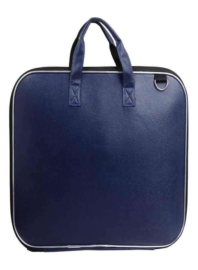 Wearslim® Cady Collection Durable Briefcase Carrying Case for 15.6 in Laptops & Notebooks with Shoulder Strap, Hard Shell Durable PU Leather Briefcase Laptop Bag - Blue - Image 3