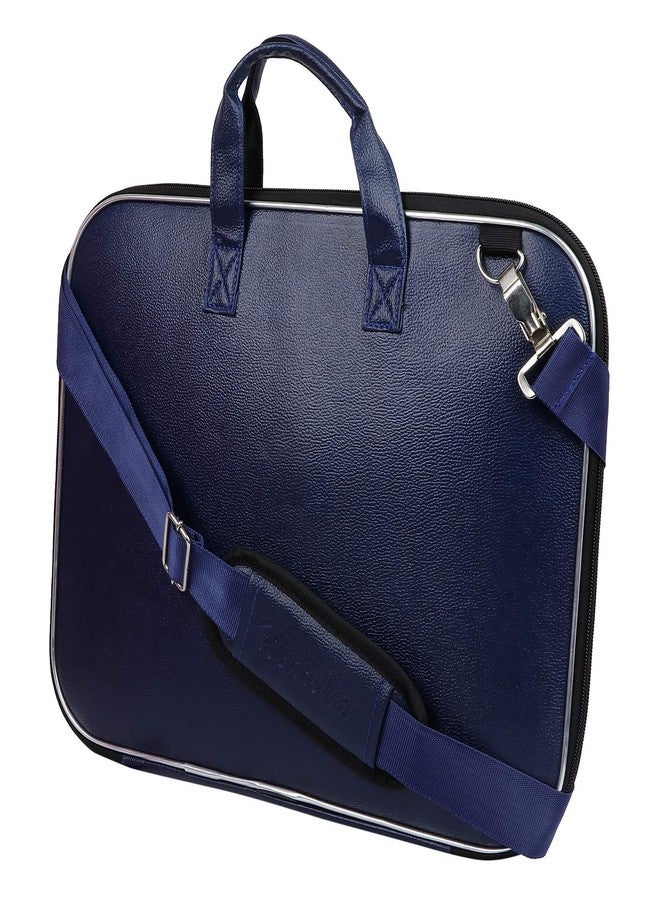 Wearslim® Cady Collection Durable Briefcase Carrying Case for 15.6 in Laptops & Notebooks with Shoulder Strap, Hard Shell Durable PU Leather Briefcase Laptop Bag - Blue - Image 5