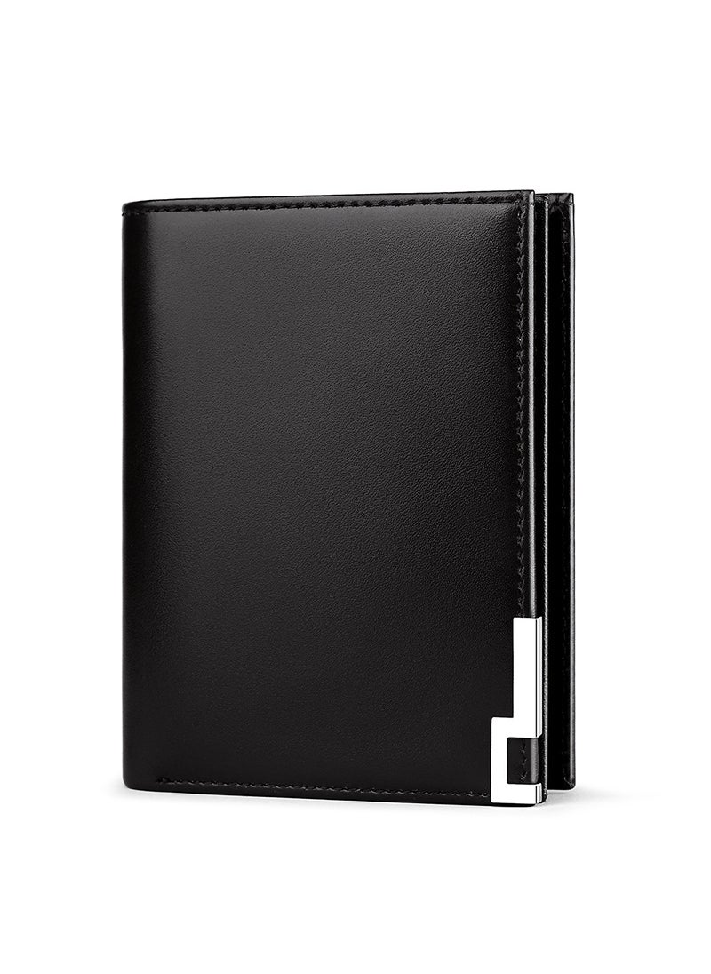 Generic Mens Genuine Leather Fashion Wallet Black 