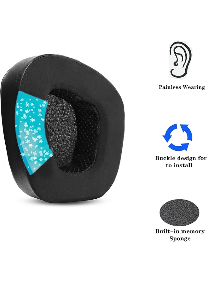 erorex Upgrade Earpads Cooling Gel Replacement Ear Cushions Compatible With Corsair Void Rgb Elite Corsair Void Pro Void Rgb Se Gaming Headsets 7.1 Memory Foam Increased Thickness Set 1 - Image 4