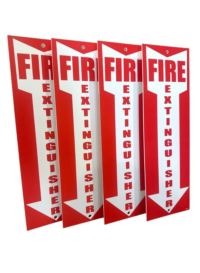 Wrapco (4 pack) Fire Extinguisher Signs Fire Extinguisher For Business Office or Warehouse 80 mil Thick Plastic - Image 1