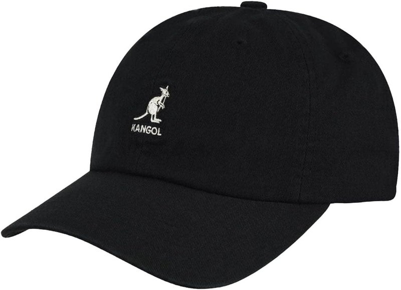 Kangol Washed Baseball Cap - Black, One Size - Image 1