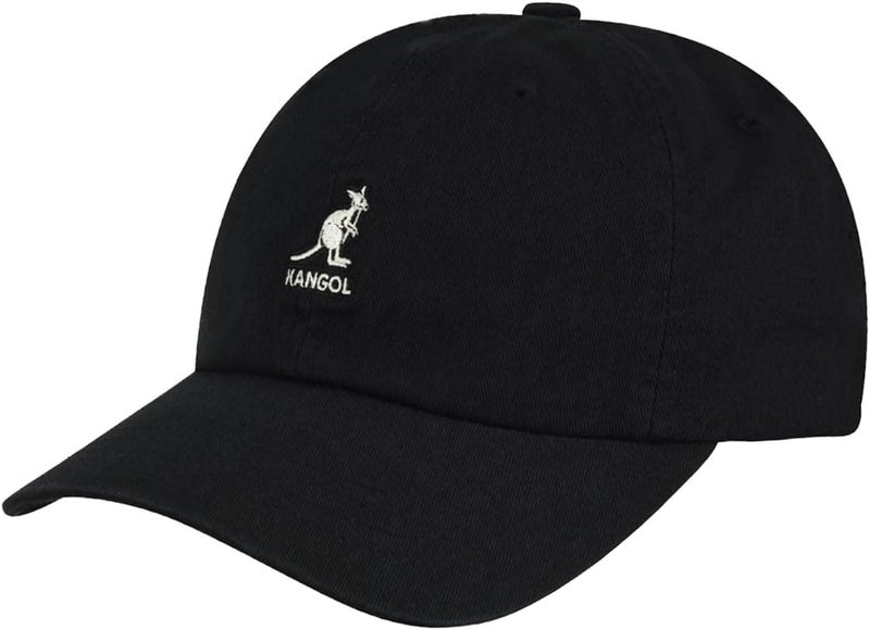 Kangol Washed Baseball Cap - Black, One Size - Image 3