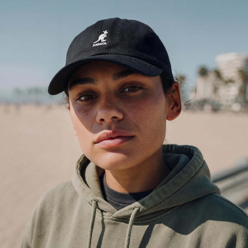 Kangol Washed Baseball Cap - Black, One Size - Image 2