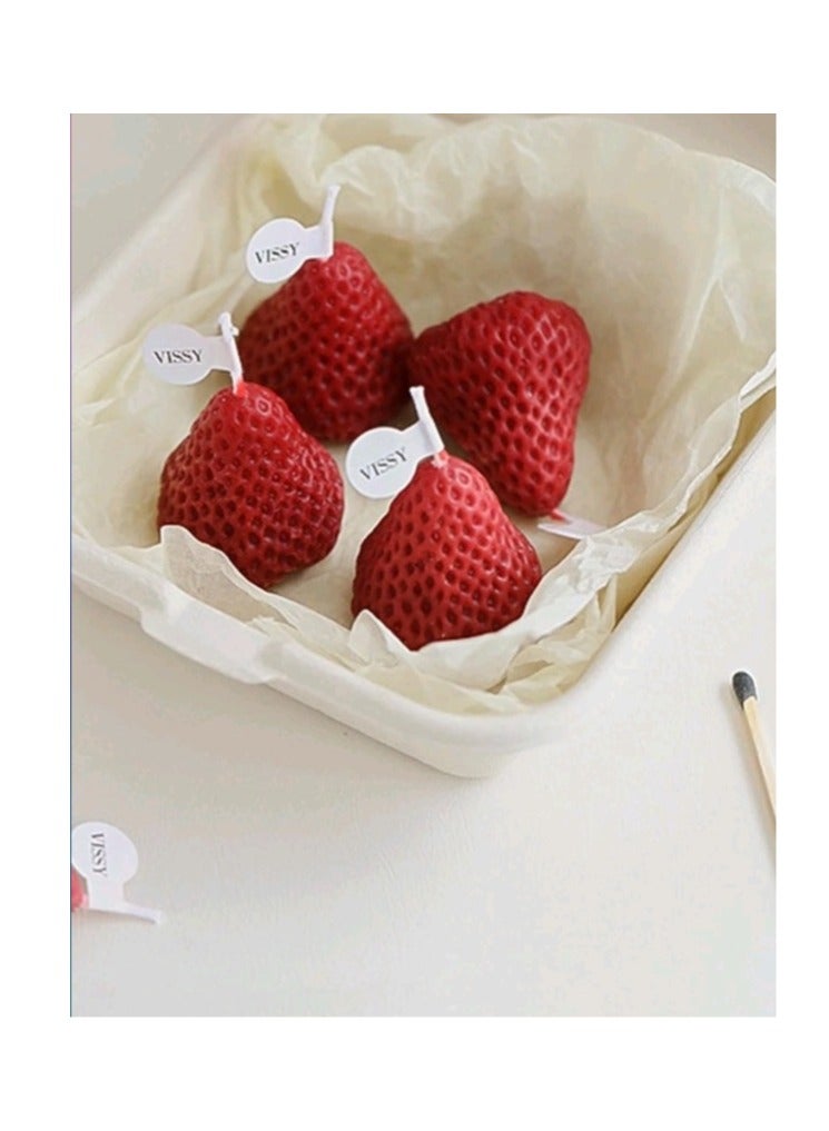 A modern strawberry scented candle - Image 4