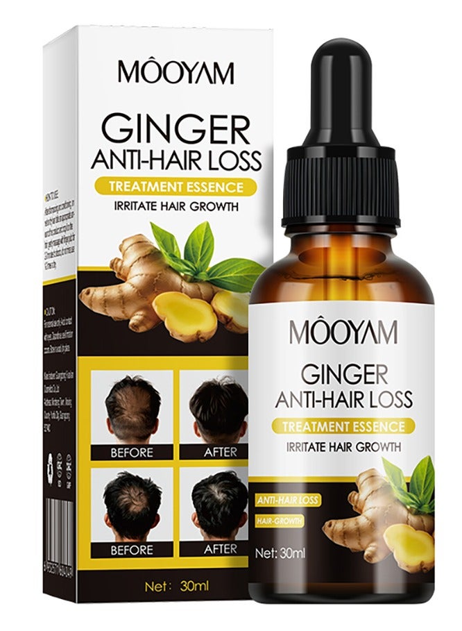 MOOYAM Ginger Hair Growth Essence 30ml Anti Hair Loss Treatment Strengthens Hair Follicles Reduces Breakage and Promotes Thicker Fuller Hair for All Hair Types - Image 2