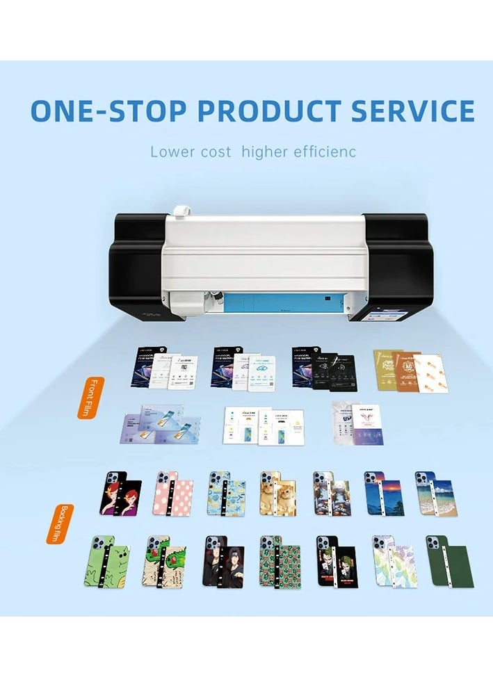 mietubl - MTB-CUT M180T Mobile Phone Screen Protector Mobile Phone Film Cutting Machine，Smart Fully Automatic Touch Screen Control Automatic Cutting Film Cutting Machine Suitable For Mobile Phones, Tablet, Notebook, & Laptops Vinyl Cutting Machine Use For Multipurpose Maximum Film Width 320MM Maximum Cutting Width 240MM Total Install Templates More Than 26000 - Image 1