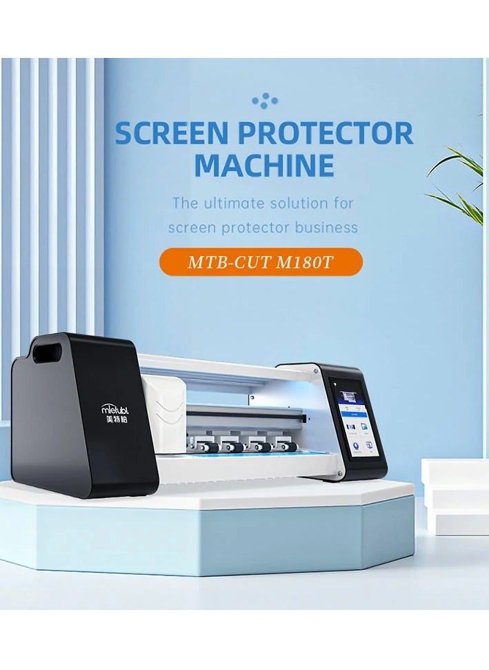mietubl - MTB-CUT M180T Mobile Phone Screen Protector Mobile Phone Film Cutting Machine，Smart Fully Automatic Touch Screen Control Automatic Cutting Film Cutting Machine Suitable For Mobile Phones, Tablet, Notebook, & Laptops Vinyl Cutting Machine Use For Multipurpose Maximum Film Width 320MM Maximum Cutting Width 240MM Total Install Templates More Than 26000 - Image 1