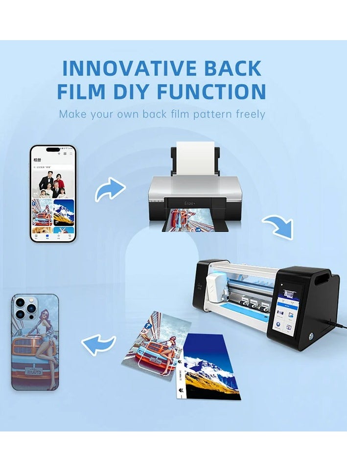 mietubl - MTB-CUT M180T Mobile Phone Screen Protector Mobile Phone Film Cutting Machine，Smart Fully Automatic Touch Screen Control Automatic Cutting Film Cutting Machine Suitable For Mobile Phones, Tablet, Notebook, & Laptops Vinyl Cutting Machine Use For Multipurpose Maximum Film Width 320MM Maximum Cutting Width 240MM Total Install Templates More Than 26000 - Image 1