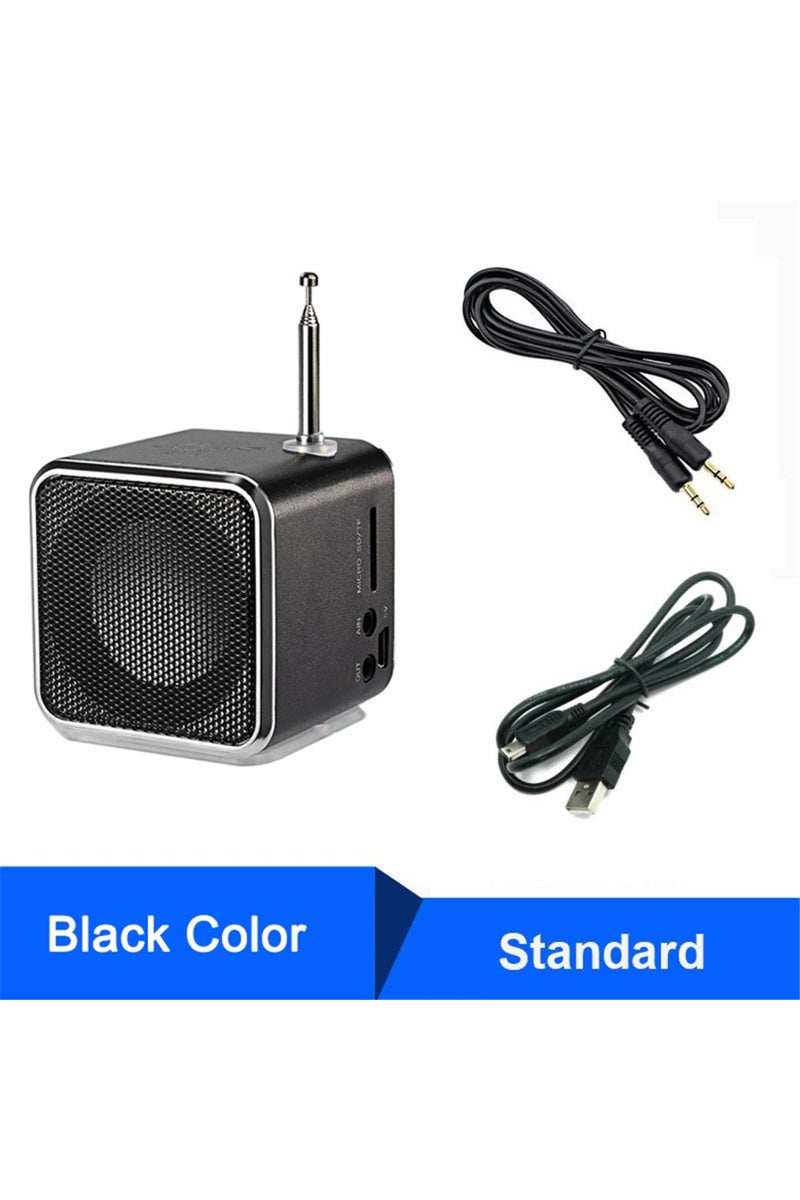 black Rechargeable Portable radio FM portable mini radio Mini High Bluetooth Portable Voice Suitable