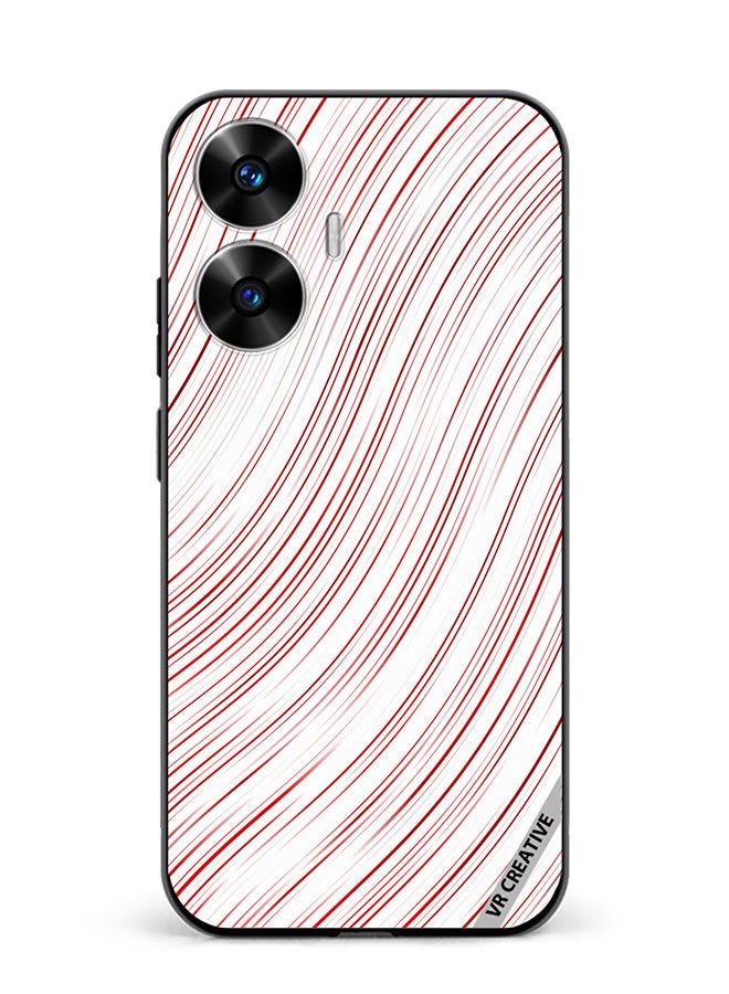 VR CREATIVE Protective Case Cover For Realme C55 Strips Design Multicolour - Image 1