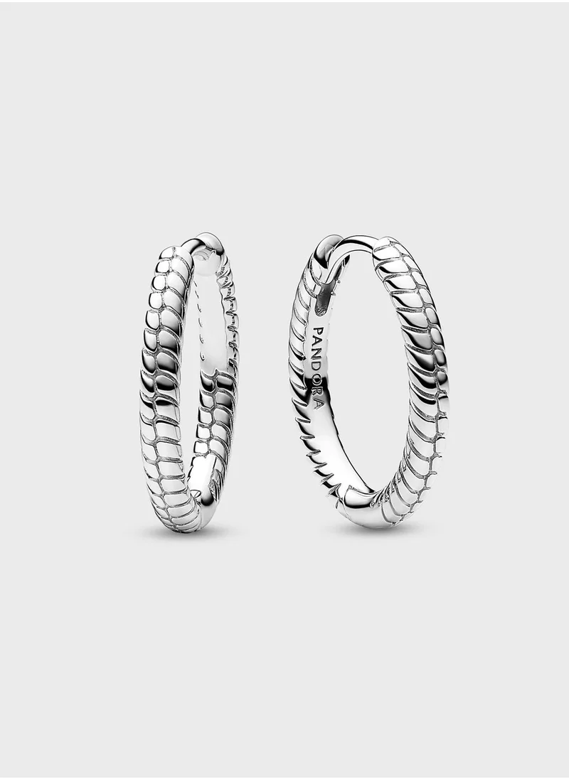 PANDORA Moments Small Charm Hoop Earrings